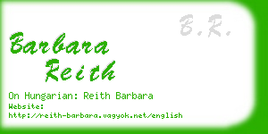 barbara reith business card